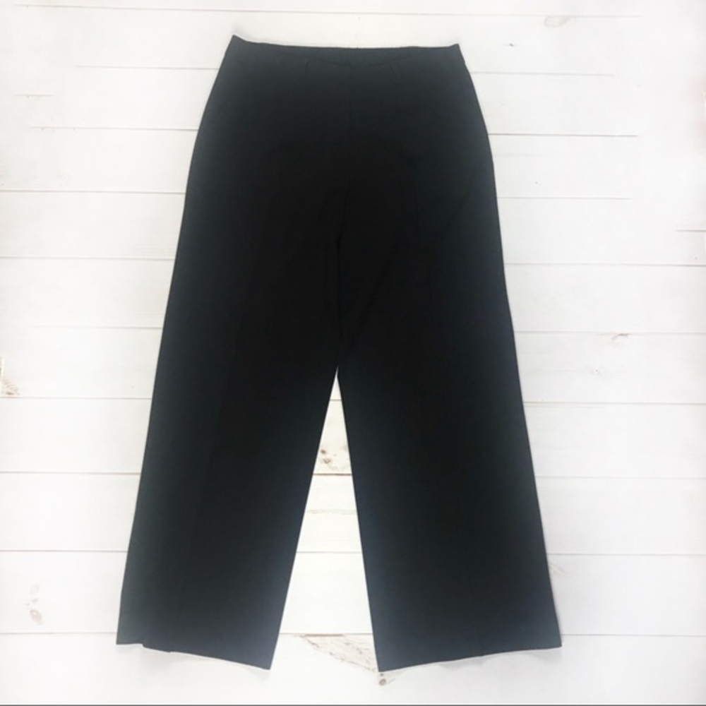 Coldwater Creek 12 black high rise waist stretch wide leg‎ classic career pants